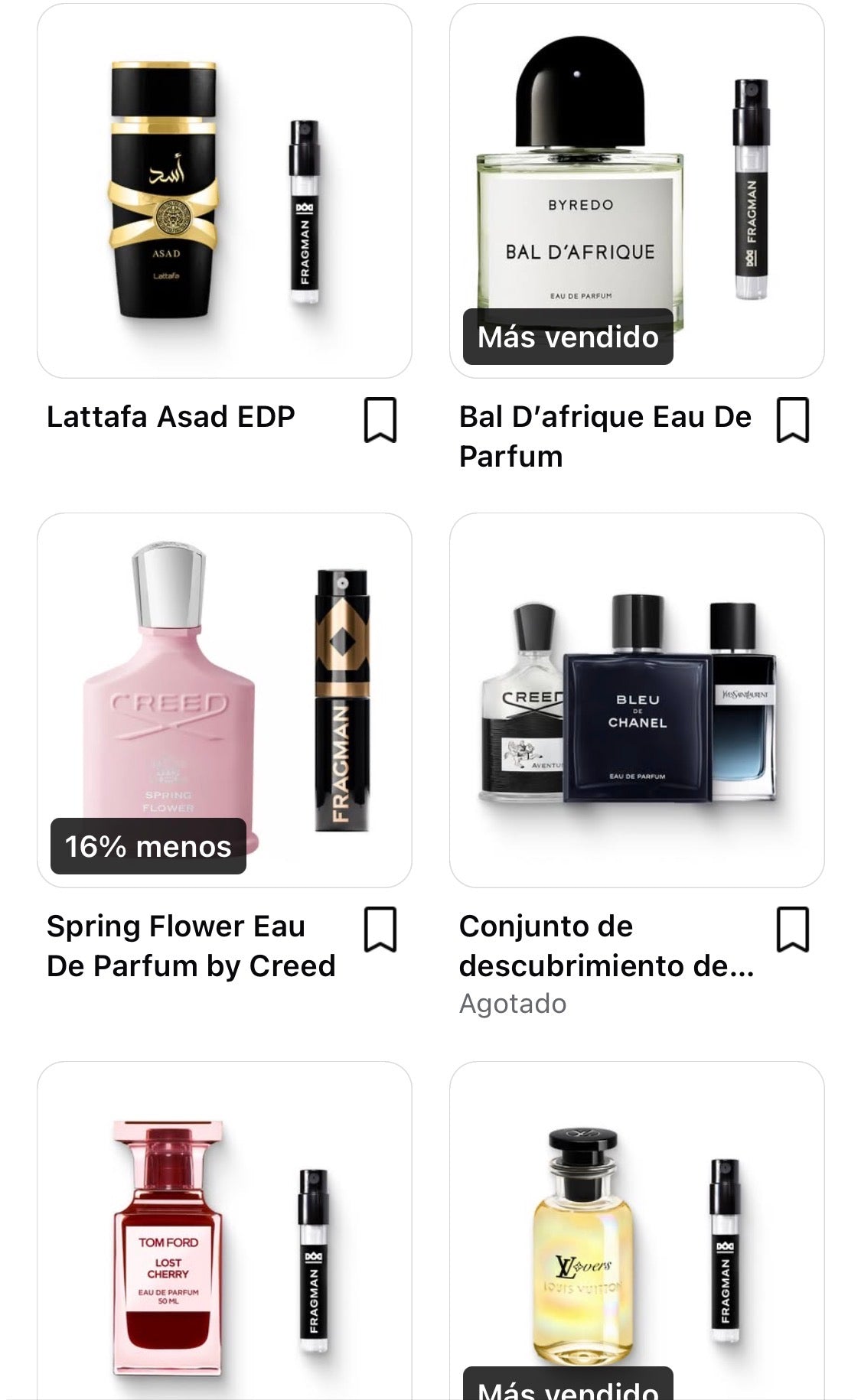 Ropa perfumes gorra